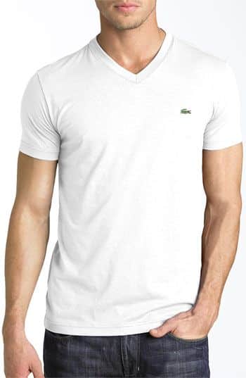 v neck t shirt lacoste